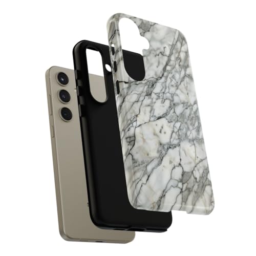 Coque rigide Samsung S24 Plus antichoc marbre blanc anti-rayure - 4
