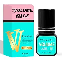 VAVALASH Eyelash Extension Glue Lash Extension Adhesive 0.5-1 Sec Drying Time Retention 9 Weeks Maximum Bond Lash Glue Long Lasting Black Lash Adhesive Professional Lash Artist Use Only (Volume,5ml)