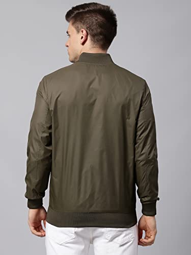 Image of Dennis Lingo Men's Solid Long-Sleeve Polyester Regular Fit Shell Jacket - Waterproof, Lightweight, Casual Winterwear for Men