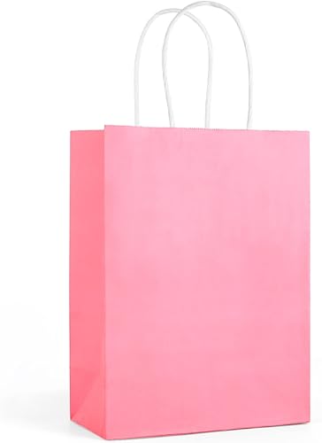 25 bolsas pequeñas de regalo de papel estraft bolsas de mercancía recicladas bolsas de venta al por menor con asas para bodas suministros de fiesta