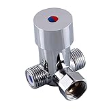 HHOOMMEE DN15 Bathroom Shower Water Mixing Valve, 1/2 Inch Water Temperature Adjust Valve Cold and Hot Water Mixer…