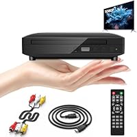 Mini DVD Player Tragbar Für Fernseher Mit HDMI/RCA Kabel, HD 1080P CD Player Für TV, Alle Region, Breakpoint Speicher, Eingebaute Pal/Ntsc, USB 2.0