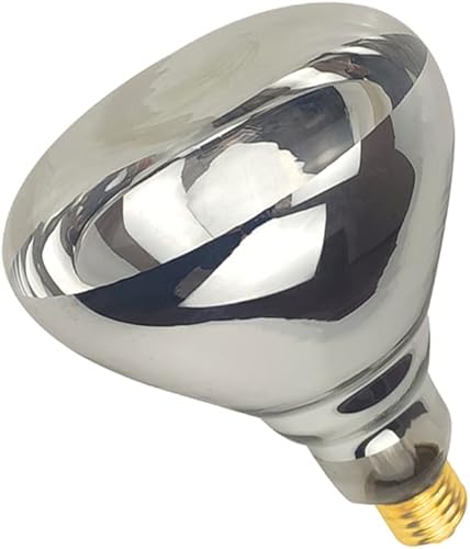 Miniatura 3 de BONGBADA 2 Pack Heat Lamp Infrared Bulbs Glass Lamp Bulb for Food Service, Brooder Bulb, Chicks, Pet, Bathroom, Light Therapy Use E26 Base, Flood