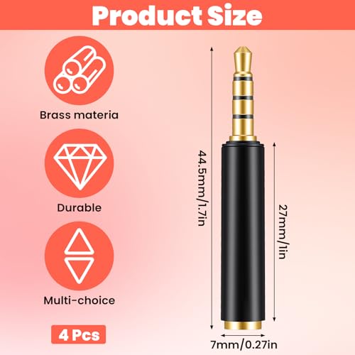 Adaptador Molain TRS a TRRS 3.5mm Pack 4 miniatura 2