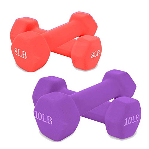 Dumbbell 36 Pounds Set Of 2 All-Purpose Barbell Neoprene Dumbbell Hand Weights (36lb | set of 4)