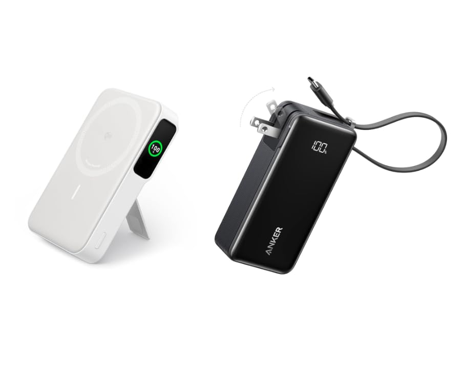 Anker MagGo Power Bank Qi2 Certified 15W Ultra-Fast MagSafe-Compatible Portable Charger 10 000mAh Battery 30W Max Compact Battery