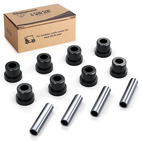 10L0L Golf Cart Rear Leaf Spring Bushing Kit For Ezgo Txt/Medalist 1994-Up Gas/Electric, Club Car Ds 1992-Up, 8 Bushings 4 Metal Spacers #TOP26
