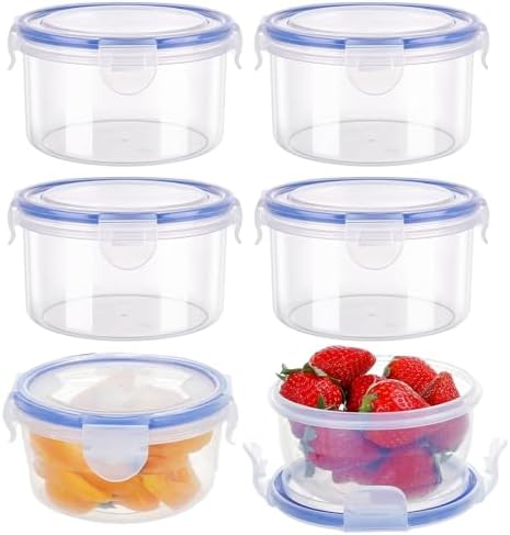 20 PACK] 16 Oz Twist Top Storage Deli Containers - Airtight Reusable Plastic Food Storage - View #6