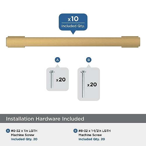 Image of Amerock 10 Pack 6-5 /16 inch Triomphe Champagne Bronze Drawer Pull