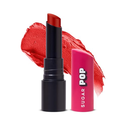 Image of SUGAR POP Ultrastay Transferproof Lipstick | 100% Transferproof | Waterproof Matte Lipstick | Vitamin E | 4 gm - 10 Red Rebel