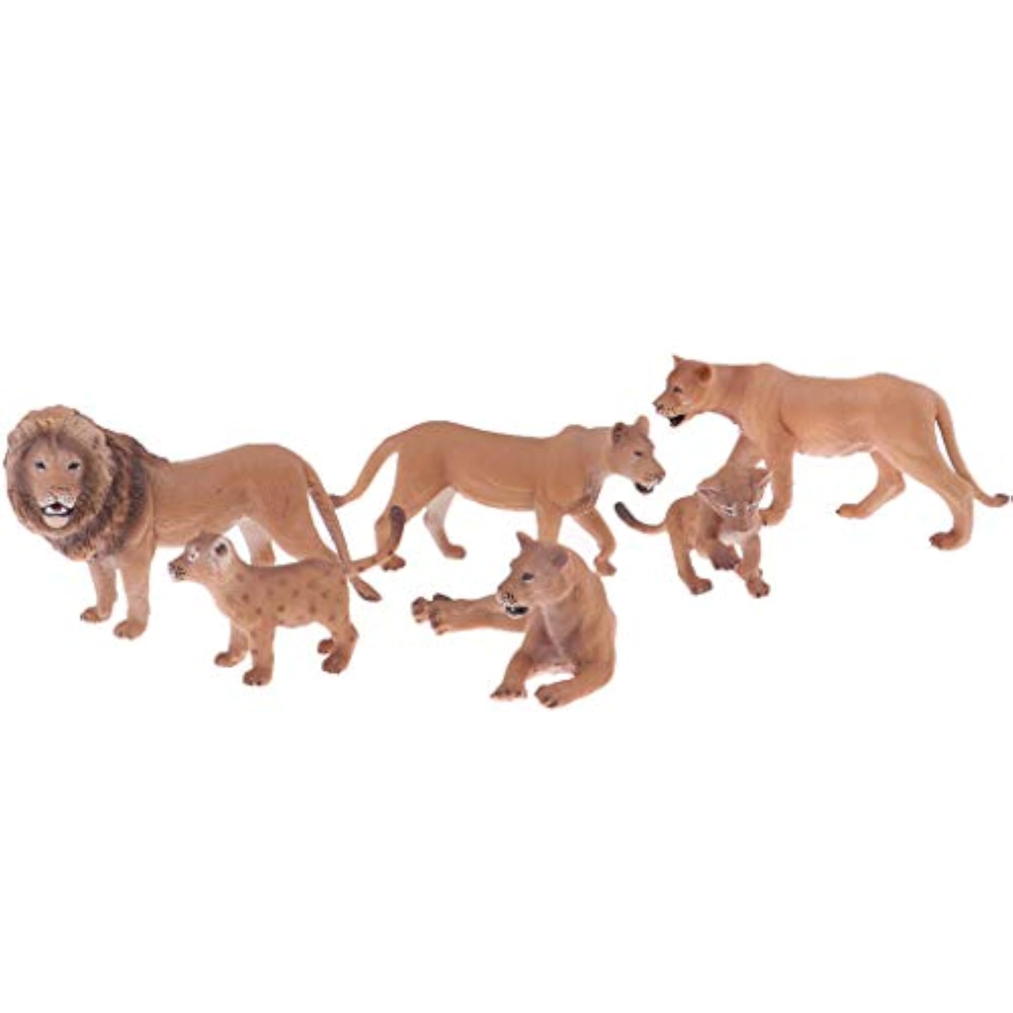 Solid Lion Model Animals Figures Set