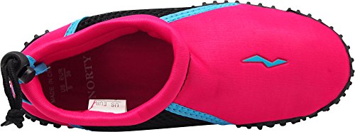 NORTY Wave Aqua Sock - Water Shoes for Women - Swim Shoes for Women - Beach Shoes for Women - Water Socks - Aqua Shoes - Swimming Shoes - Skeletoe - Fuchsia, Light Blue - Thumbnail 6