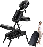 Master Massage Apollo Portable Light Weight Massage Chair with Carrying Case Tattoo Chair Height Adj