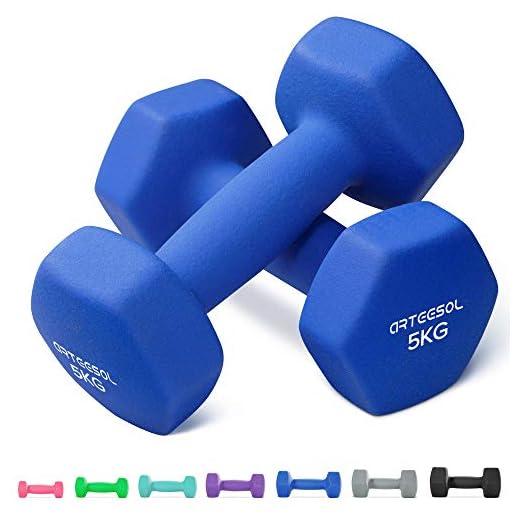 arteesol Neopren hantlar fitness 2-pack, 8 kg / 10 kg / 1kg / 2 kg / 3 kg / 4kg / 5 kg, vinyl, för män, kvinnor, hem, gym, styrka, träning Mörkblå-2 x 5 kg
