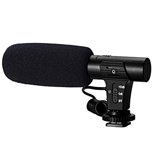 Micrófono condensador de 3.5 mm para cámaras DSLR y vídeo digital vlog