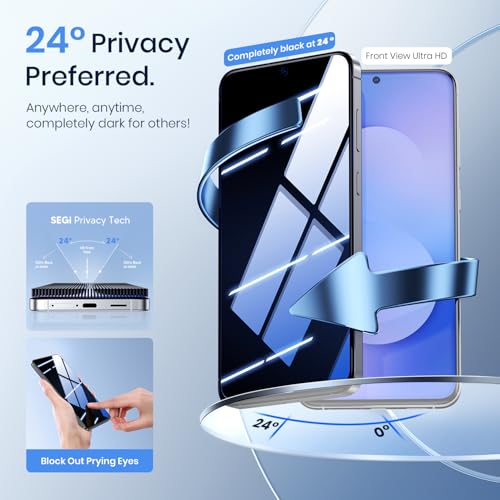 WSKEN für Samsung Galaxy S25 FE für Panzerglas Sichtschutz - [24°Privacy][Auto Staubentfernung] 9H+Militär-Sicherheitsglas Volle Abdeckung Schutzfolie,Anti Fingerabdruck,Anti-Bläschen,Fast Unsichtbar