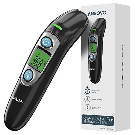 Termometro infrarrojo, termometro infrarrojo sin contacto para Fiebre, Termometro de Oído y Frente para bebe y Niños, con Pantalla LCD, Memoria de Memoria, Alarma de Fiebre (Pitido y Color)