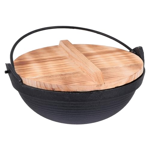 PRETYZOOM Japanese Shouxi Hanging Pot Camping Kitchenware Hiking Cookware Picnic Cookware Outdoor Cooking Pot