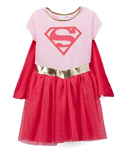 DC Comics Girls Costume Dress w/Cape (Supergirl, 3T)