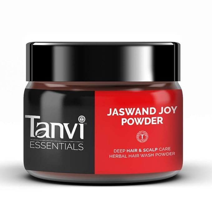 Tanvi Herbals Tanvi Essentials Jaswand Joy Powder | Herbal Hair Wash Powder | Useful for hairfall & Hair growth | Natural | Paraben & SLS FREE | 40 gm-image-2