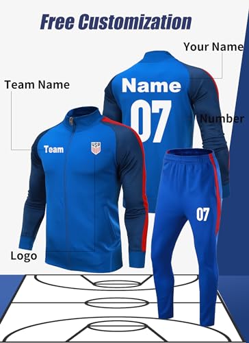 TOMIYO Custom Track Jackets and Pant Personalized Tracksuit Soccer Jersey with Team Name Number for Men Women Boy