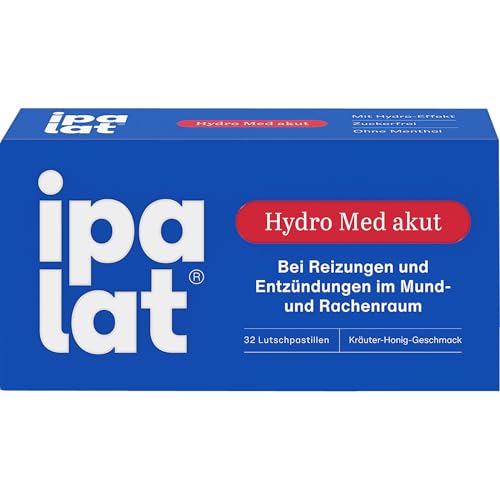 ipalat Hydro Med akut: Lutschpastillen bei Hals- und Rachenbeschwerden 32 St. Pastillen