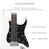 Eastrock 39 inch Full-Size Electric Guitar Kit for Junior Beginners, Starter Electric Guitar with 10w Amplifier Bag Capo Shoulder Strap String (39" Right Handed, White) #3