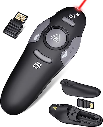 Image of COOLCOLD Laser Pointer | Slide Changer with Laser Pointer | Laser Pointer for Presentation | Power Point Clicker USB Wireless 2.4ghz Remote Control for Laptop Slideshow Projector Presentations