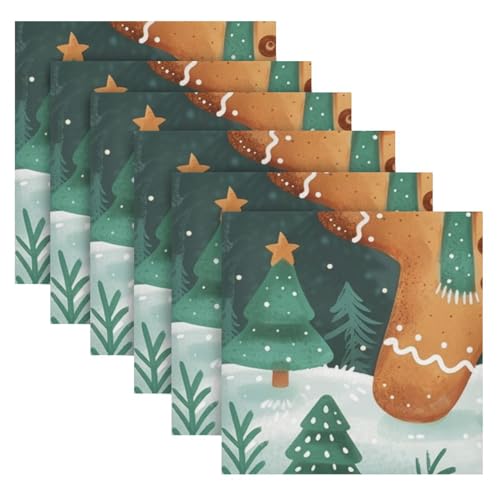 Servilletas de Tela Navideñas Set de 6 miniatura 2