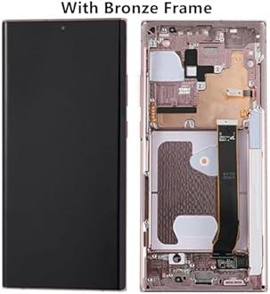 OLED for Samsung Galaxy NOTE20 Ultra SM-N985F Screen Replacement NOTE20Ultra 5G SM-N986U SM-N986U1 SM-N986W LCD Display Touch Screen Digitizer Support Fingerprint and S-Pen (withBronze Frame+Tools)