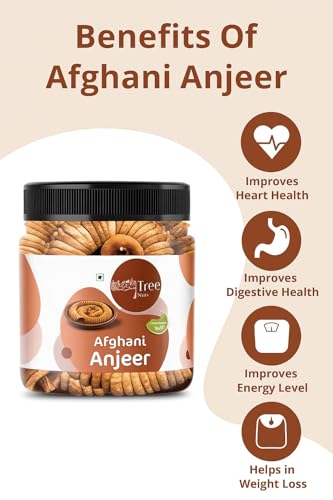 Image of TREE NUTS Afghani Anjeer 200GM Premium Dried Figs | Natural Dry Fruits Rich in Fiber & Calcium | Soft & Sweet Anjeer for Eating, Milk, Sweets & Healthy Snacking | High Energy Dry Fruit (200 Gram)
