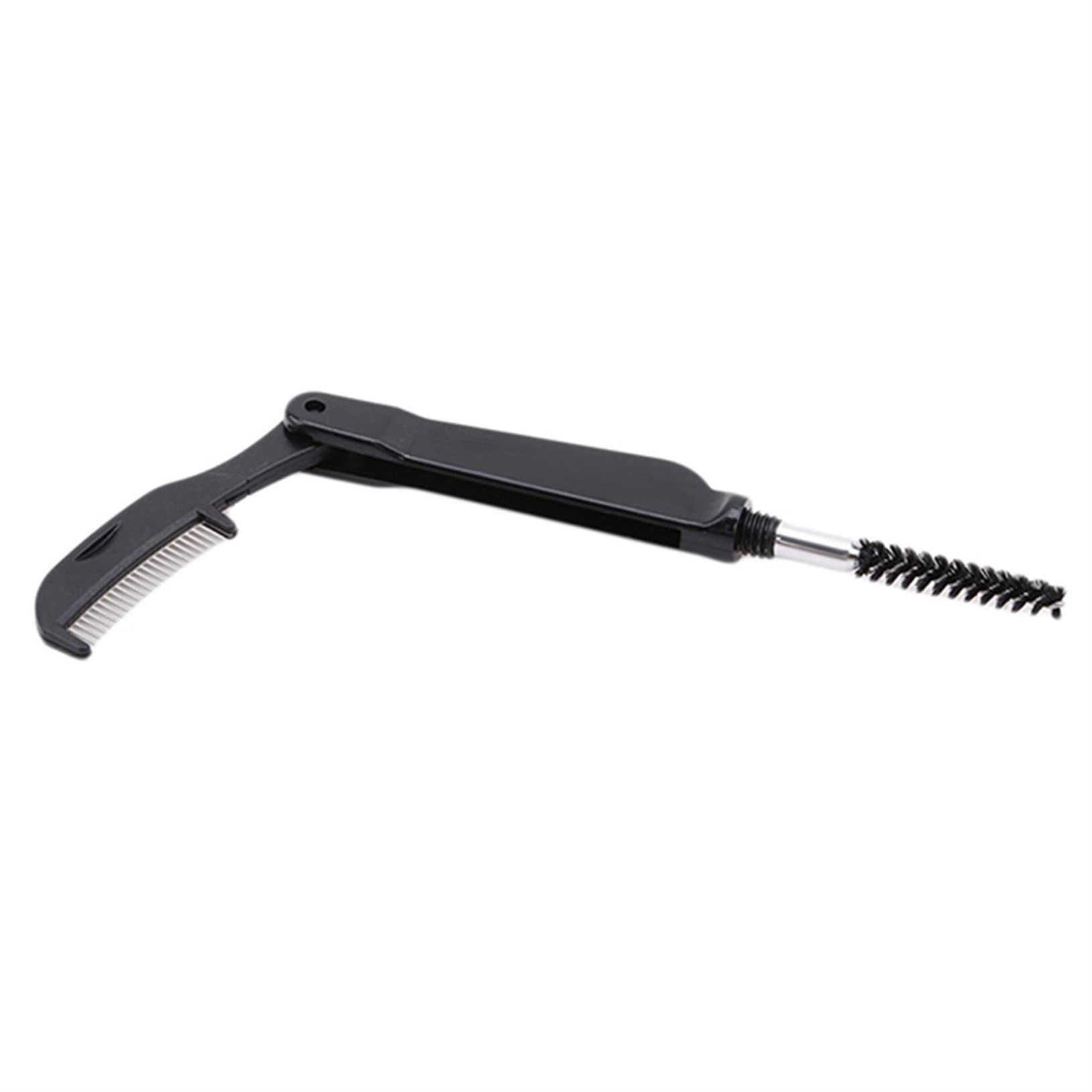 Rexcp Eyelash Comb Eyebrow Comb Foldable Brow Brushe Mascara Brushe Eyebrow Spoolie Grooming Brushe Makeup Tool, Black