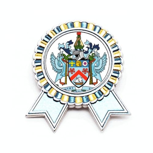 Broche emblème national Kitts et Nevis M métal insigne patriotique blason