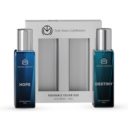 The Man Company Fragrance Fusion Duo, Hope and Destiny Perfume Gift Set | Eau De Parfum Set, 20ml x 2 | Gift for Man | Long-Lasting EDP | Premium Perfume for Man| Valentine fragrance gift set For Him |