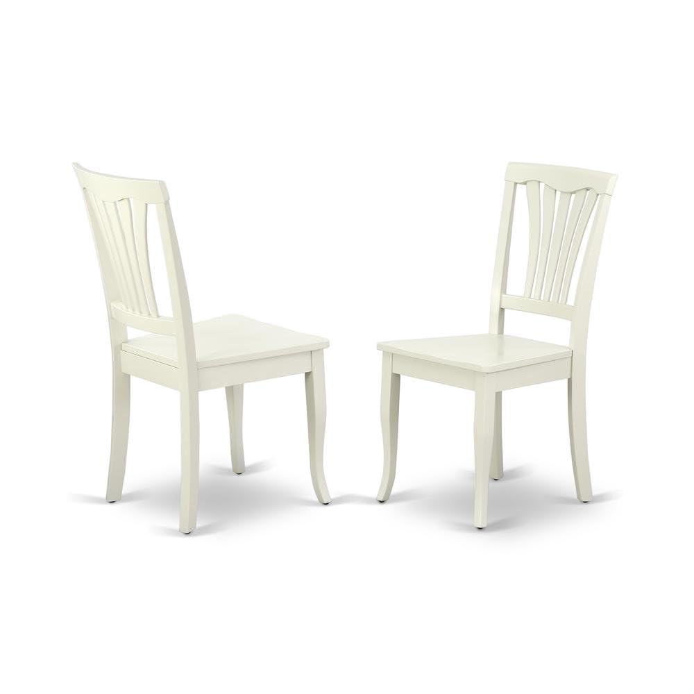 Linen-Upholstered Dining Chair with Wood Legs by Furnifact – Wood, White, Pack of 2