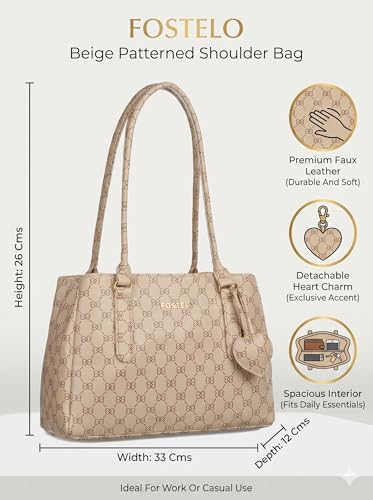 Image of Fostelo Women's Riverside Satchel Tote Handbag for Women | Ladies Purse | Stylish Shoulder Bag | Gift For Women