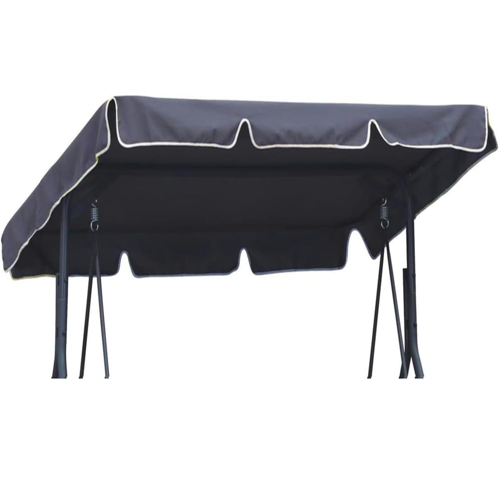 Toldo duradero resistente a la lluvia de repuesto para columpio de jardín de 2 a 3 plazas (B02 249 x 185 x 15 cm), protección UV, fácil instalación, cubierta al aire libre para máxima comodidad
