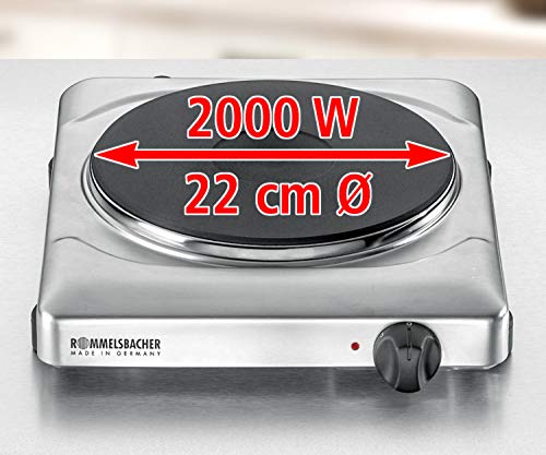 Rommelsbacher THS 2022/E Plaque de cuisson Acier inoxydable Diamètre 22 cm (Import Allemagne) – Image 4