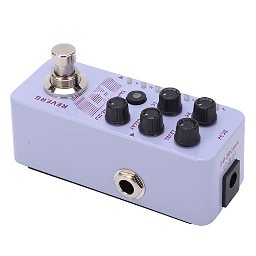 Pedale de reverb numerique guitare 7 effets avec buffer bypass compacte