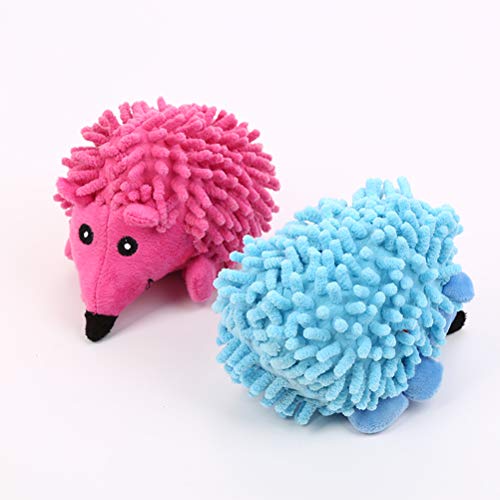Pets Sound Toy Cartoon Pelúcia Hedgehog Dog Toy Squeaky Toys Chew Bite Toy Pet Supplies (Rosa) para
