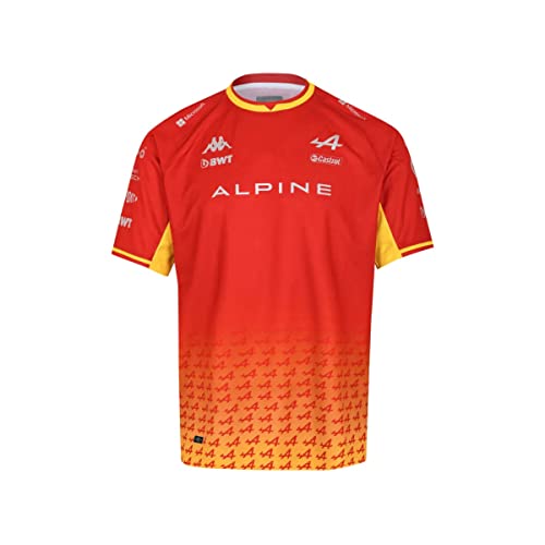 Chemise F1 Kappa T-shirt Kombat Fernando Alonso BWT Alpine F1 Team, Officiële Formule 1, Blauw, XXL Je Peux Pas J'ai Grand Prix