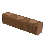 Taburete plegable de acordeón con cojín portátil y otomano, diseño de ahorro de espacio, 8-20 cm, grosor plegado, ideal para salón, dormitorio, oficina, color marrón, 3 plazas