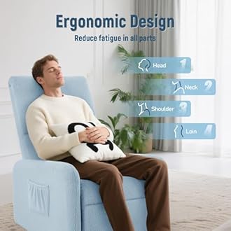 Korser 360° Swivel Glider Chair, Rocking Chair Nursery with Side Pockets, Deep Cushioned Seat, Nursery Chair with Steel Structure Base, Sherpa Swivel Chairs for Living Room, Bedroom, Baby Room