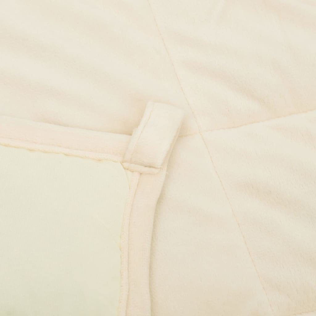 vidaXL Coperta Ponderata Crema Chiaro 140x200 cm 6 kg Tessuto