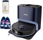 Bissell FlexClean FurForce Aspirateur robot & Mop avec pas de rouleau de brosse de tangle pour animaux, LiDAR Navigation & Pad relevable pour l'enlèvement des cheveux des animaux sur les planchers durs & Des rugs, 180min Durée 60-Day Collecte de poussières, 4270F
