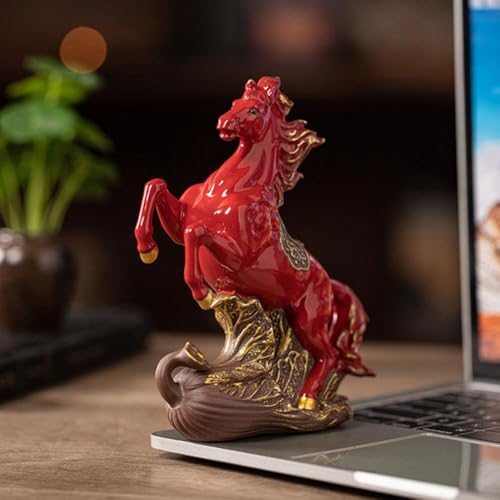 Estatua de Caballo de Cerámica Roja Año del Caballo 2026 miniatura 7