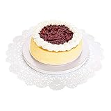 Restaurantware Disposable Paper Lace Doilies - White - Round - Use with Cakes, Desserts, Baked Goods, Weddings, Decoration - 12' x 12' - 100ct Box - Pastry Tek