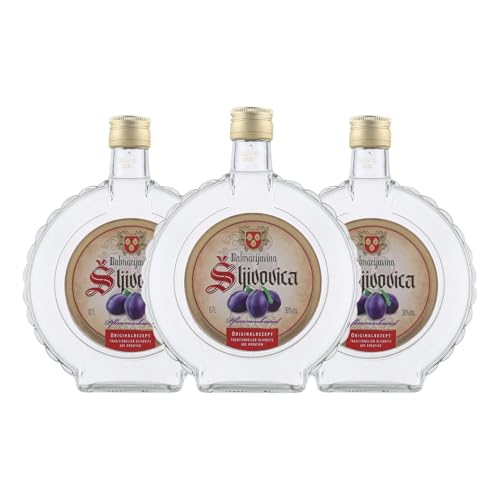 Orujo Aguardiente Dalmacijavino. Sljivovica Pflaumenbrand 70 cl (Caja de 3 Botellas de 70 cl)