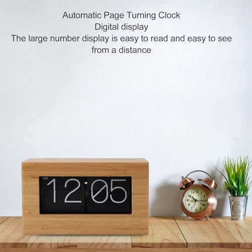 Reloj digital retro flip de mesa vintage con números grandes para oficina y hogar 5