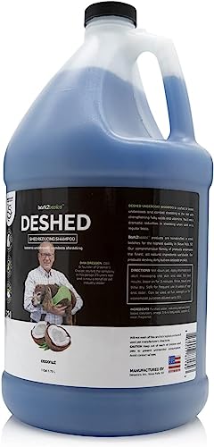 Bark2Basics Deshedding Dog Shampoo, 1 Gallon - Combats And Reduces Shedding, Removes Undercoat, Fights Excessive Hair Shed, Omega 3 And 6 Rich, Strengthens The Hair Follicle, Natural, Usa Made #TOP1